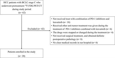 Pretreatment Metabolic Parameters Measured by 18F-FDG PET to Predict the Pathological Treatment Response of HCC Patients Treated With PD-1 Inhibitors and Lenvatinib as a Conversion Therapy in BCLC Stage C